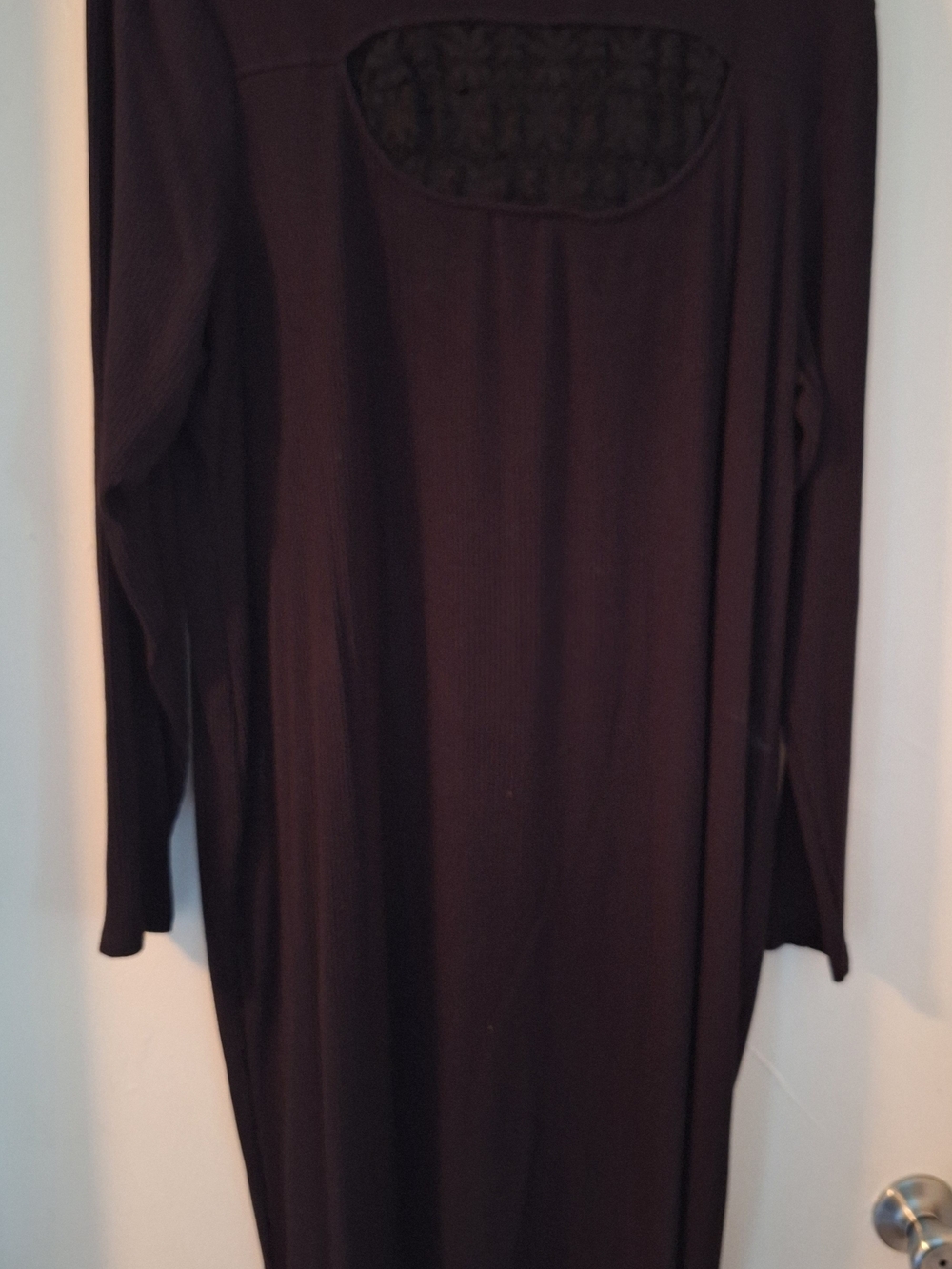 H&M long-sleeve knit chest lace cutout